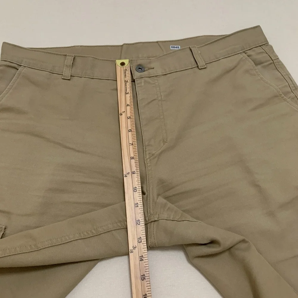 The North Face 11-inch Cargo Shorts Men's 40 Khaki Cotton Canvas Outdoor Utility